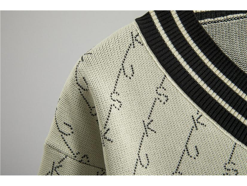 Women's Autumn/Winter Striped Knit Sweater & Wide-Leg Pants Set - Little Fragrance Style Casual Sportswear