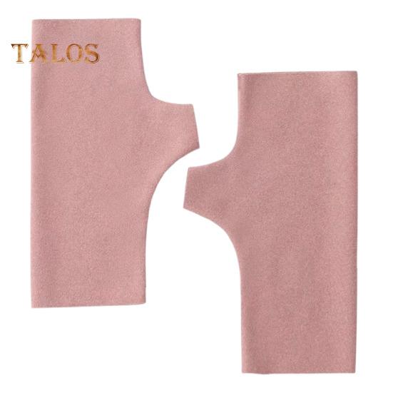 

1 пара перчаток осень-зима без пальцев трикотажные высокоэластичные сенсорные нескользящие нарукавники нарукавники сохраняющие тепло ветрозащитные велосипедные наручи розовый