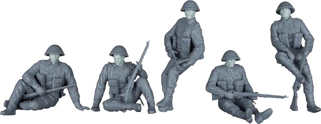 Miniart British Tank Western Resin Head Plastic MA35496 1/35 Rider, Europe, Model, (Person)
