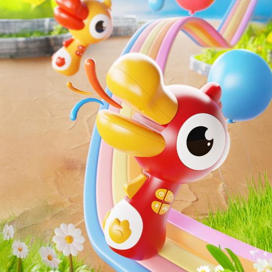 

Детская игрушка-изменение голоса утки для малышей, мальчиков и девочек, интерактивная мультяшная птица, изменяющая голос, мегафон, усилитель, диктофон, труба с разными красный