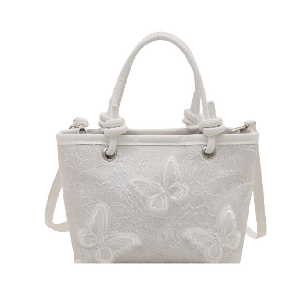 

Magnetic Buckle Closure Chinese Style Bucket Bag Butterfly Tote Bag Crossbody Bag Summer Season
