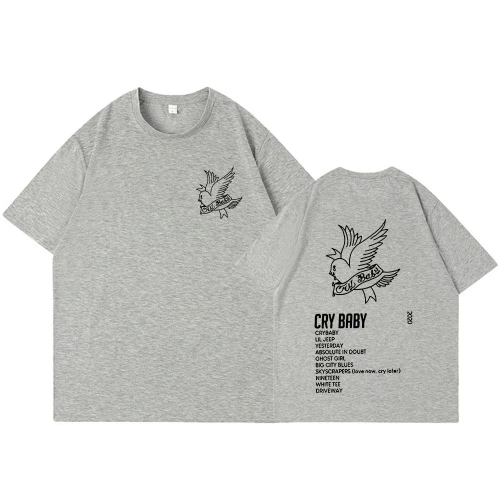 Rapper Lil Peep CryBaby Album Musicale Maglietta Uomo Donna Moda Hip Hop Manica Corta T-shirt Y2k Maniche Corte Classica