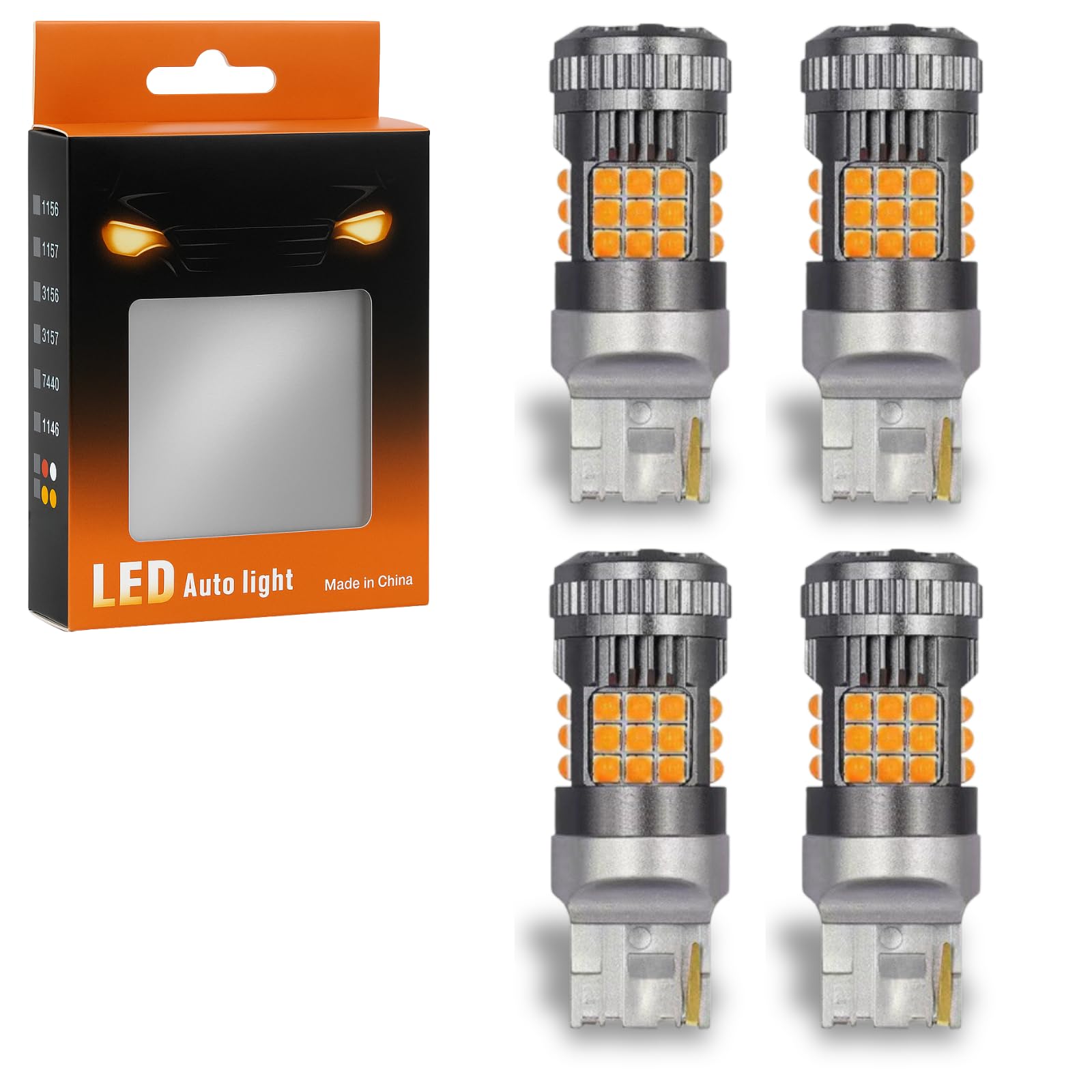 

Micoi T20 LED Turn Signal Valve with Differential Pinch Parts, Anti-Hifla, Resistance, Canceller, Built-In 4 pieces