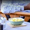 Set of 2 Earth-Friendly Multipurpose Bowls for Kitchen with Spoons | 750 ml | Made with Rice Husk Biocomposite| Microwave Safe Bowl