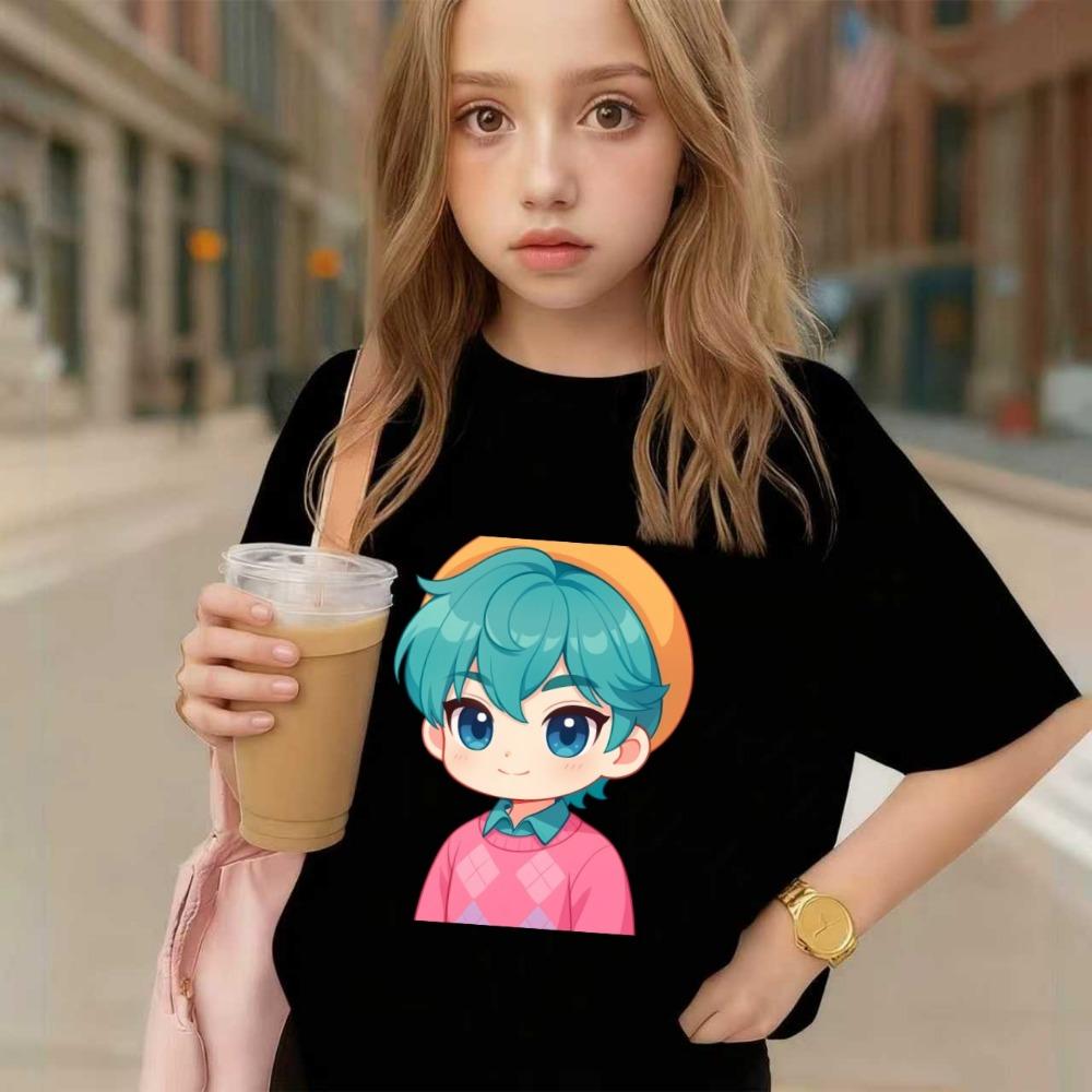 Children's T-shirts, Crew Neck Solid Color T-shirts, Short-sleeved T-shirts