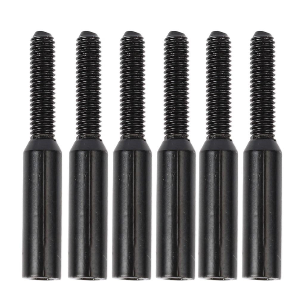 6PCS Black Hex Guitar Screws Metal Guitar Screw Set Tremolo System Screws For Electric Guitar