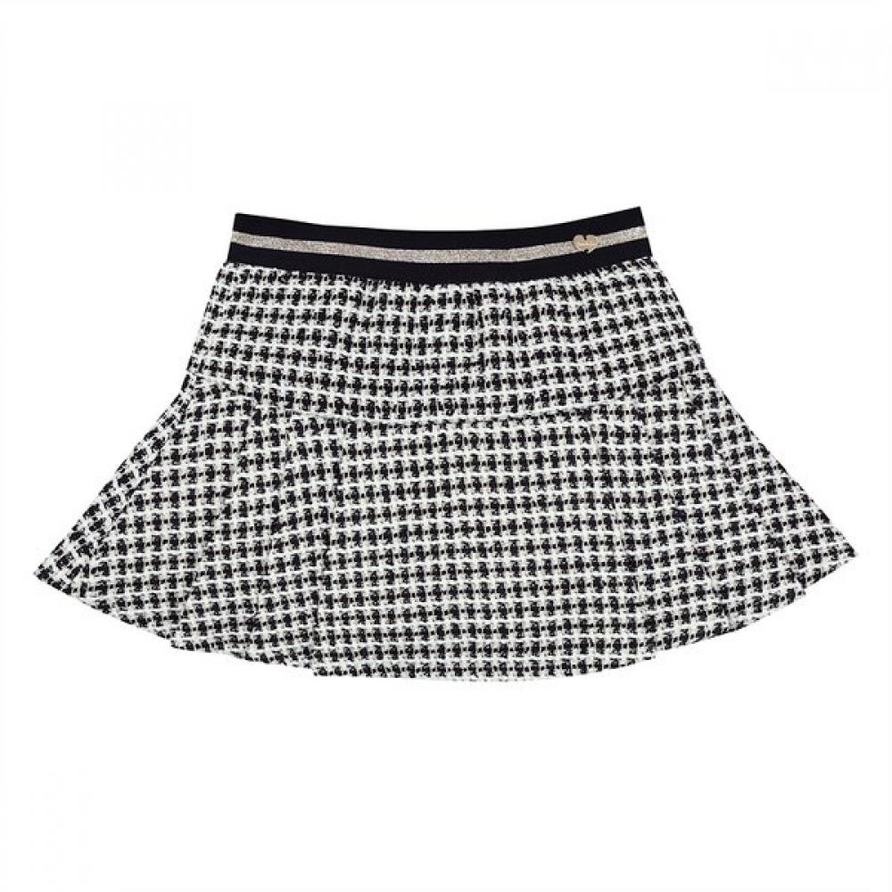 French Cat Tweed Pleated Skirt Q51das040b1 blacks/110