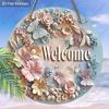 2D flat hanging decorative signs,interior wall or door decoration,garden decoration,"Welcome"logo,a housewarming gift for friends