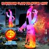 JOYFY 12Ft Giant Ghost Halloween Inflatable Outdoor Decorations with Colorful Flashing Flame Light for Garden/Home/Holiday/Party