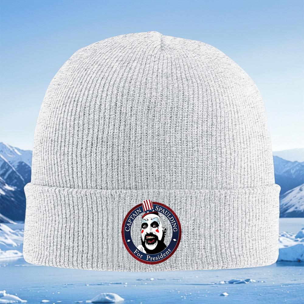 Captain Spaulding presidential campaign logo Men Women Unisex Knitted Hat Beanie Pullover Cap Winter Thermal Warm Christmas Outd