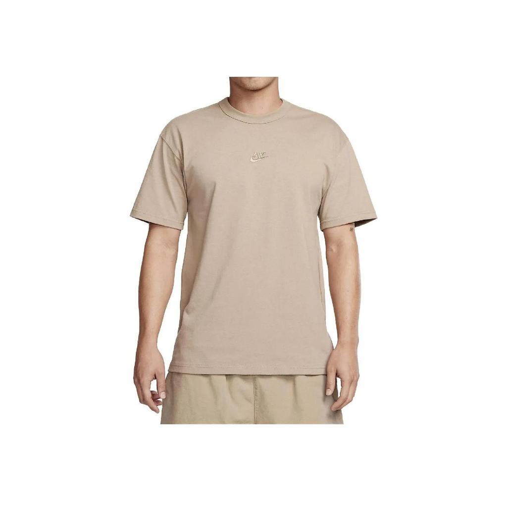Nike Solid Color Letter Logo Print Crew Neck Short Sleeve T-Shirt Men Tops Khaki DO7393-247