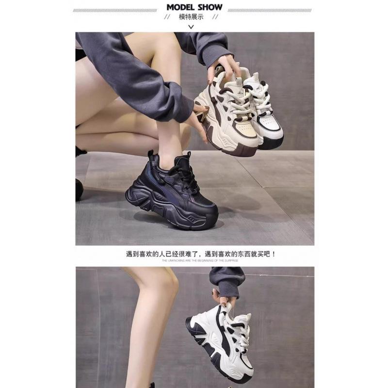 

Внутренняя высота увеличивается папины туфли женские 2025 осень новые мягкая кожа легкая мягкая подошва сверхлегкая толстая подошва показывает маленькие ноги 40 чёрный