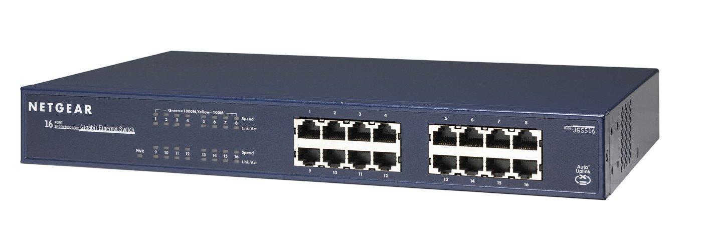 

16-портовий гігабітний комутатор NETGEAR «Довічна гарантія» чорний