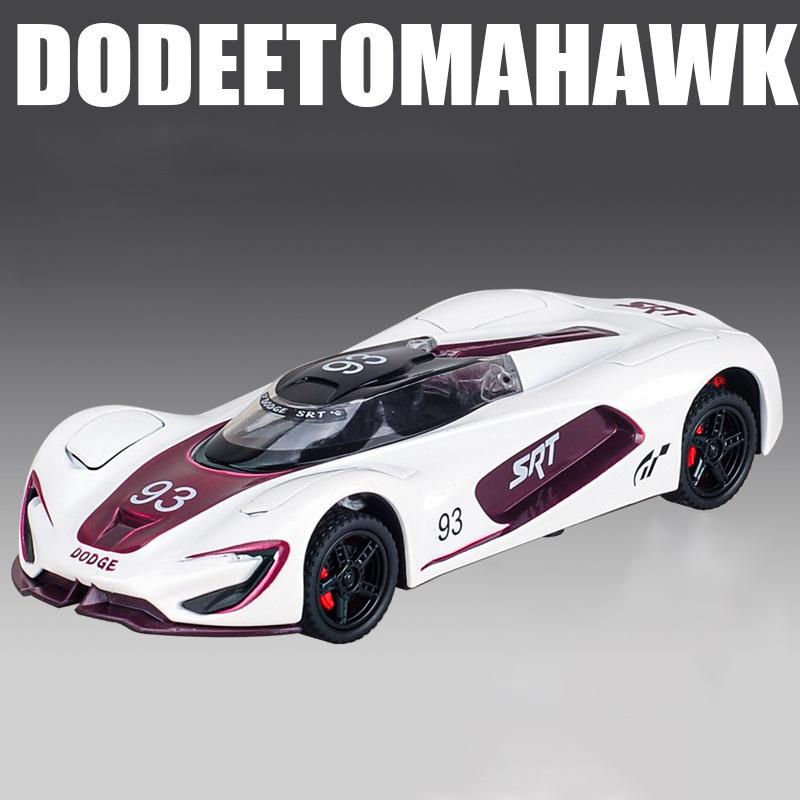 

1/32 Tomahawk SRT Alloy Model Car Toy Diecasts Casting Sound and Light Car Toys For Children Vehicle белый