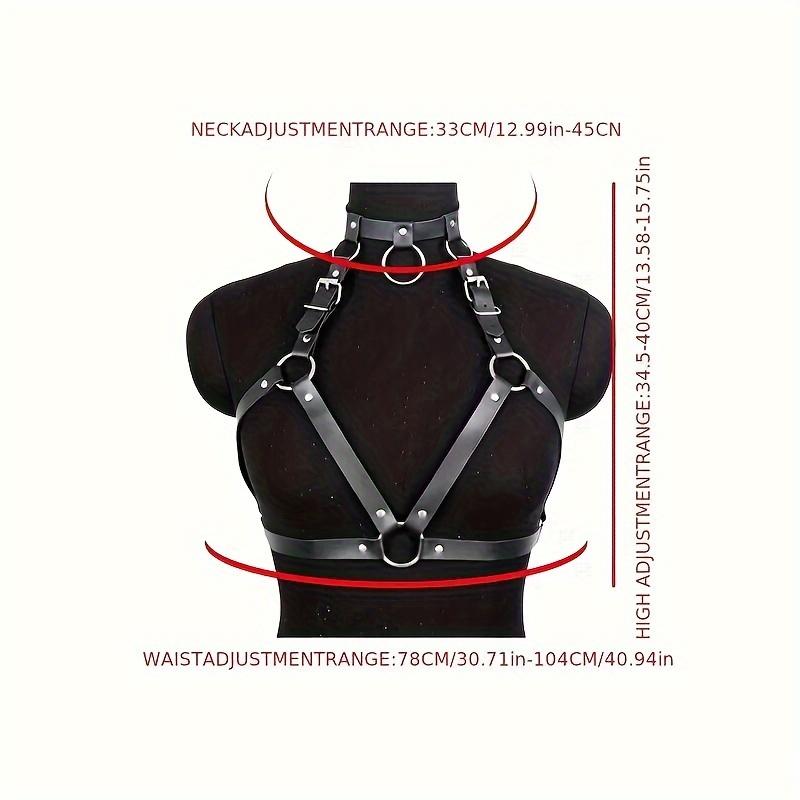 Verstellbarer Brustgurt aus hohlem PU-Leder für Strand, Party, BDSM-Vorspielspaß zu zweit – Cosplay und intimes Sexspielzeug für Erwachsene
