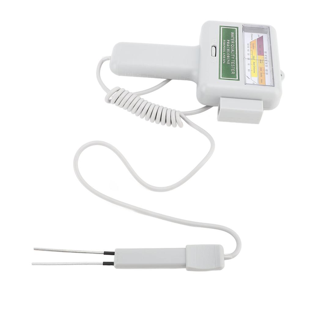 PH CL2 Chlorine Tester Dual Probe Large Display Screen Battery Powered Digital Water Quality Tester