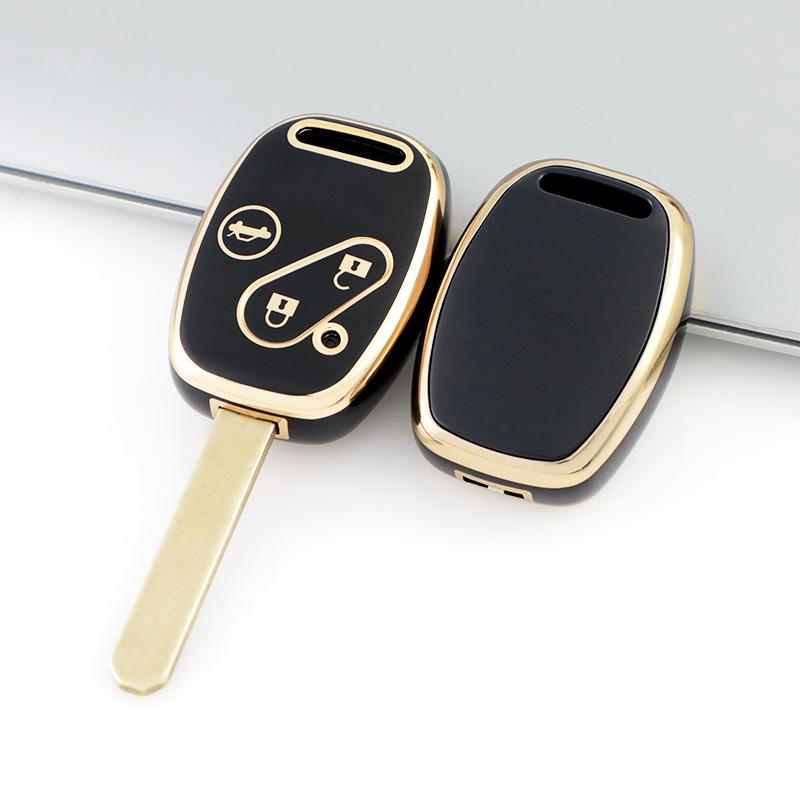 

3 Buttons Auto Key Shell Fob Holder For Honda Accord CR-V Freed Pilot StepWGN Insight Fit CIVIC JAZZ TPU Car Key Case Cover