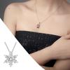 Trendy Snowflake Pendant Necklace For Christmas Gift Fashion Christmas Snowflake Party Women