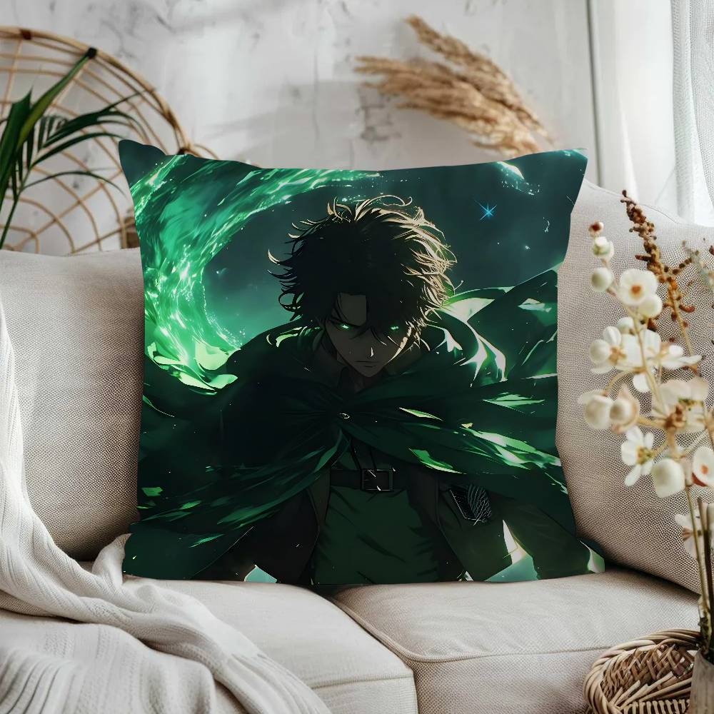 Levi Ackerman Pillow Cover Sofa Cushion Cover Home Room Decoration Children Gift