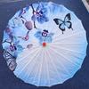 84cm Vintage Chinese Umbrella Silk Cloth Japan Cherry Blossoms Umbrella Home Hotel Ceiling Decor Anime Festival Umbrella Props
