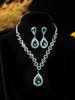 Elegant Rhinestone Zirconia Necklace & Jewelry Set for Bridal & Evening Wear