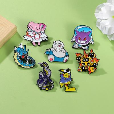 Cute Cartoon Animation Brooch, Peripheral Film and Television Pokémon Series Metal Badge Clothing Pendant