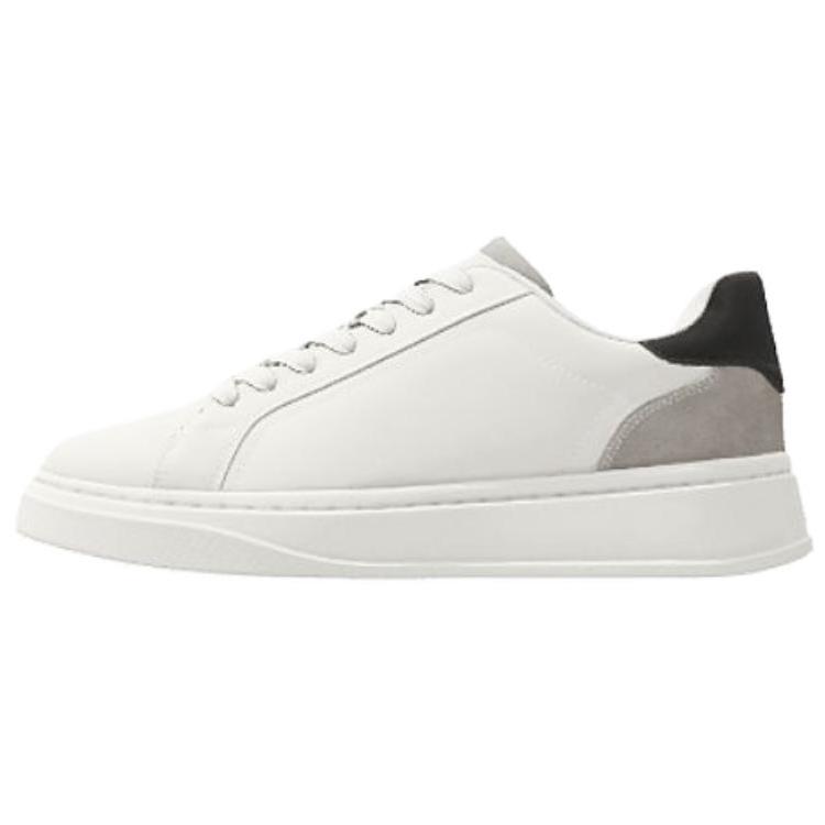 Zara Rund tå Snøring Bakdetalj Lett Lavsko Herresneakers Hvit Svart 2248620800