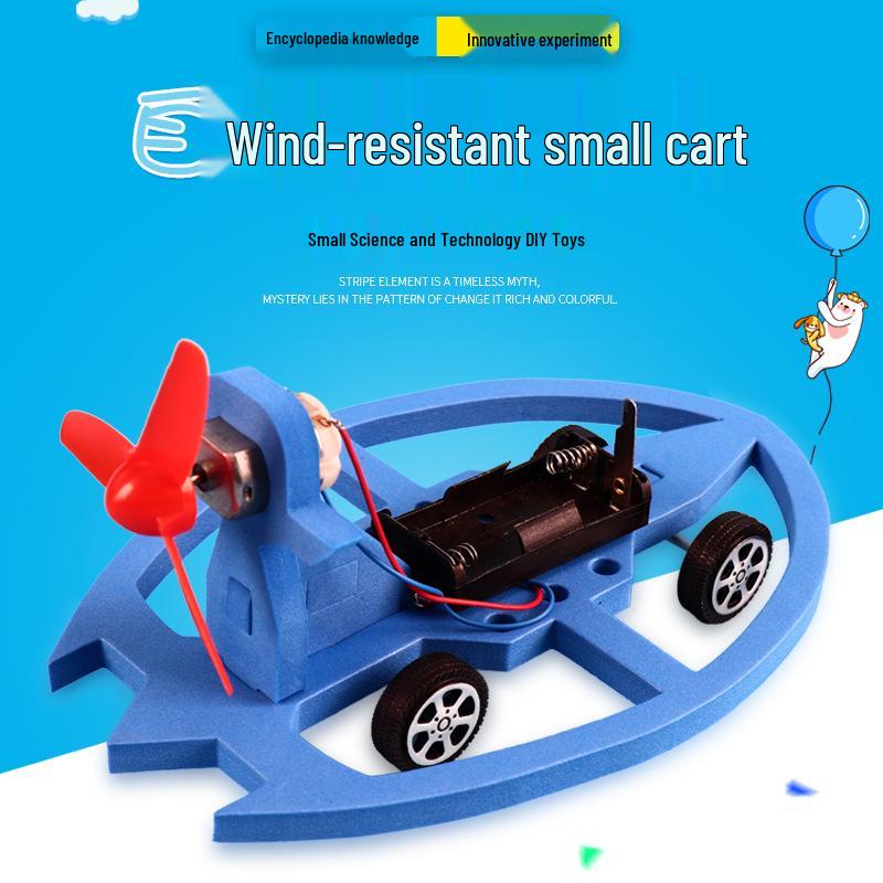 DIY EVA Wind-Powered Car: Hand-Assembled Science Experiment Model & Educational Toy