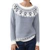 Women's Long Sleeve Crewneck Pullover Top for Casual Everyday Wear and Fall Layering