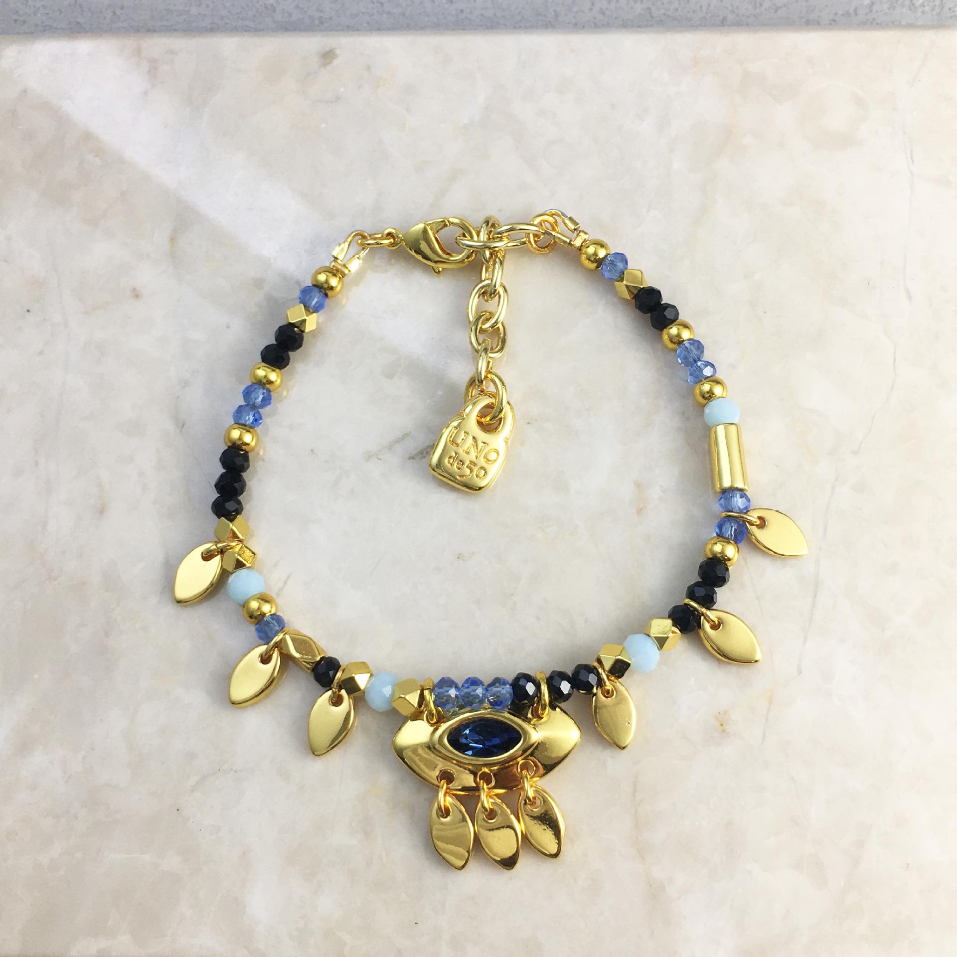 New UNOde50 High-Quality Luxury Women s Gemstone Court-Style Bracelet