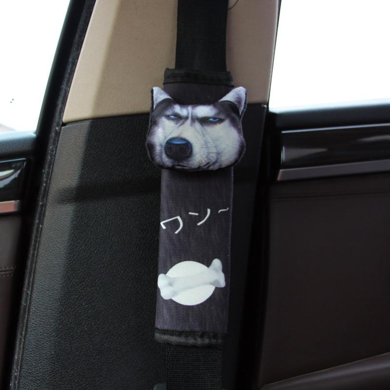 Kawaii Plush Kitten Car Safety Belt Cover Pads Universal Auto Shoulder Cushion Protector Vehicle Seat Strap for Women Children