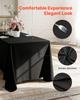 Black Tablecloths for Rectangle Tables, 6 Pack, 70 x 120 Inches, Reusable and Machine Washable Table Clothes, Wrinkle-Resistant Polyester Fabric Table