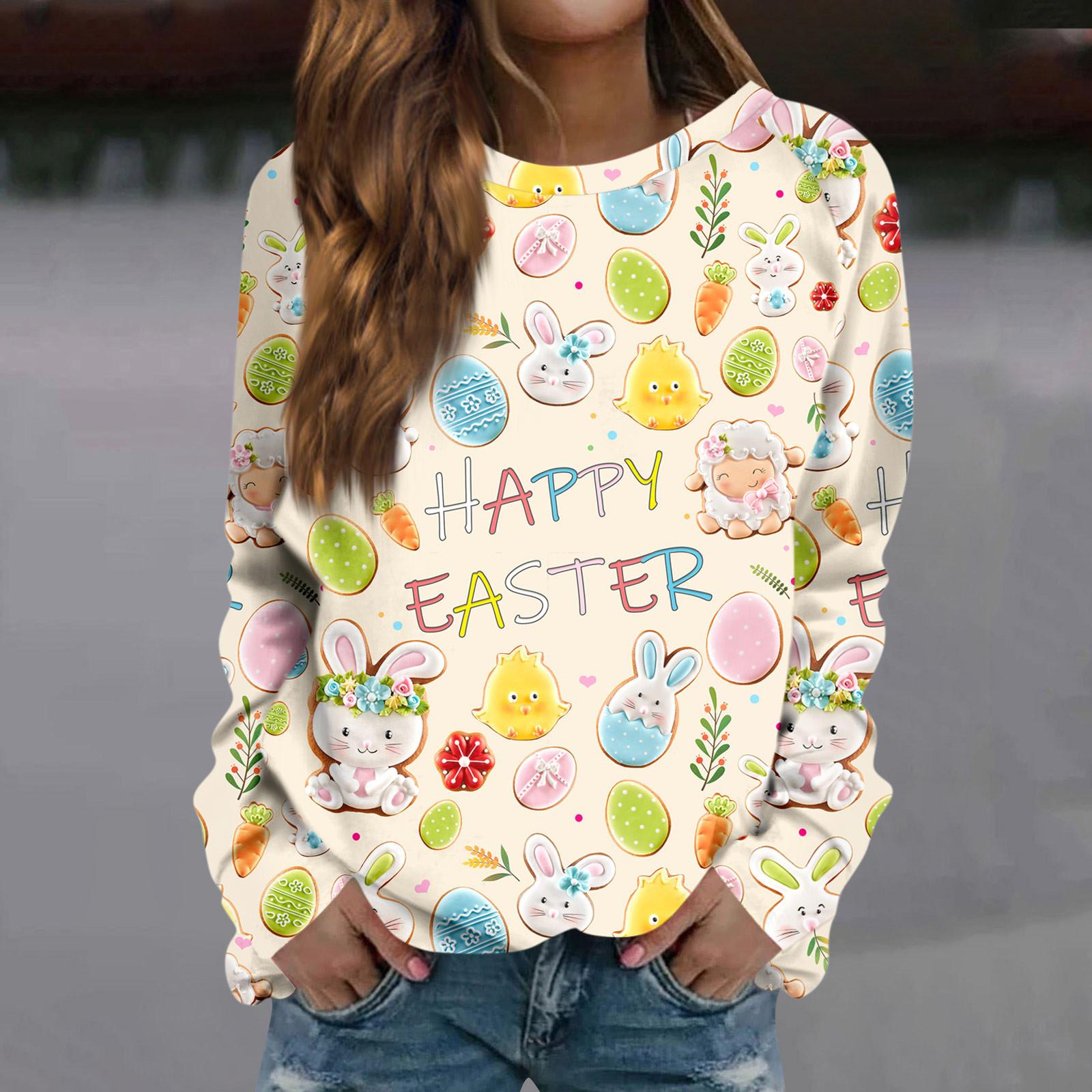 Женская мода повседневная толстовка с длинным рукавом и круглым вырезом с принтом XXL