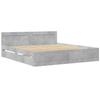 VidaXL Cadre de lit avec tête de lit gris béton 180x200 cm, meubles de chambre à coucher, lit double, sommier, lit, cadre de 3295544