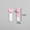Valentine's Day Pink Pill Capsule Acrylic Pendant Earrings for Women New Sweet Love Heart Dangle Earring Creative Jewelry Gifts