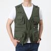 Men's Casual Multi-Pocket Mesh Vest for Fishing & Photography - Sleeveless Outdoor Spring/Autumn