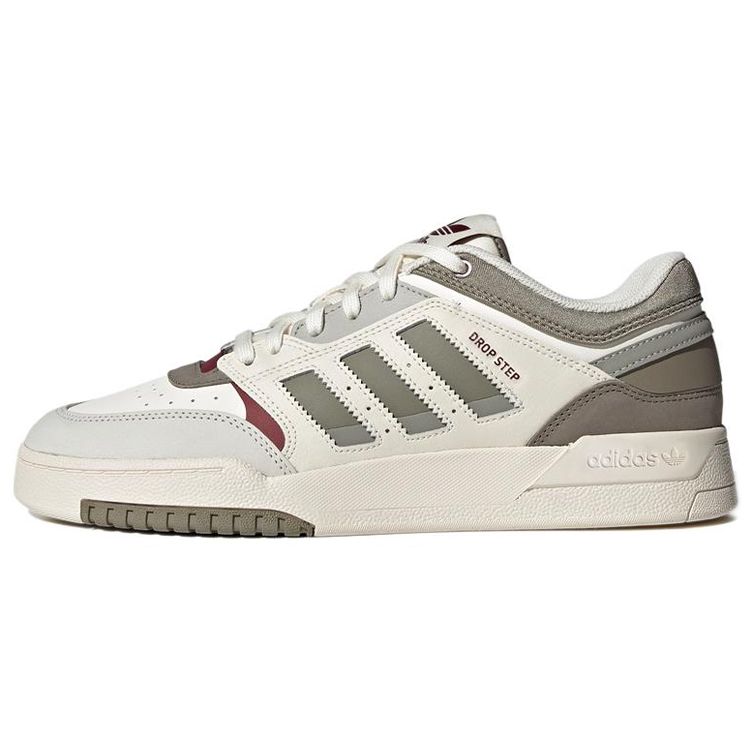 Adidas Originals Drop Step Low Leather Suede Retro Non-Slip Durable Lightweight Low-Top Skate Shoes Unisex sneaker White Green GW9734