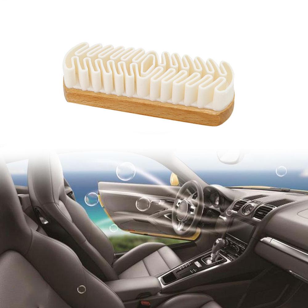 1Pc Universal Car Interior Cleaning Brush Suede Deerskin Plush Fabrics Beauty Care Brush Detailling Car Upholstery Clean Tool