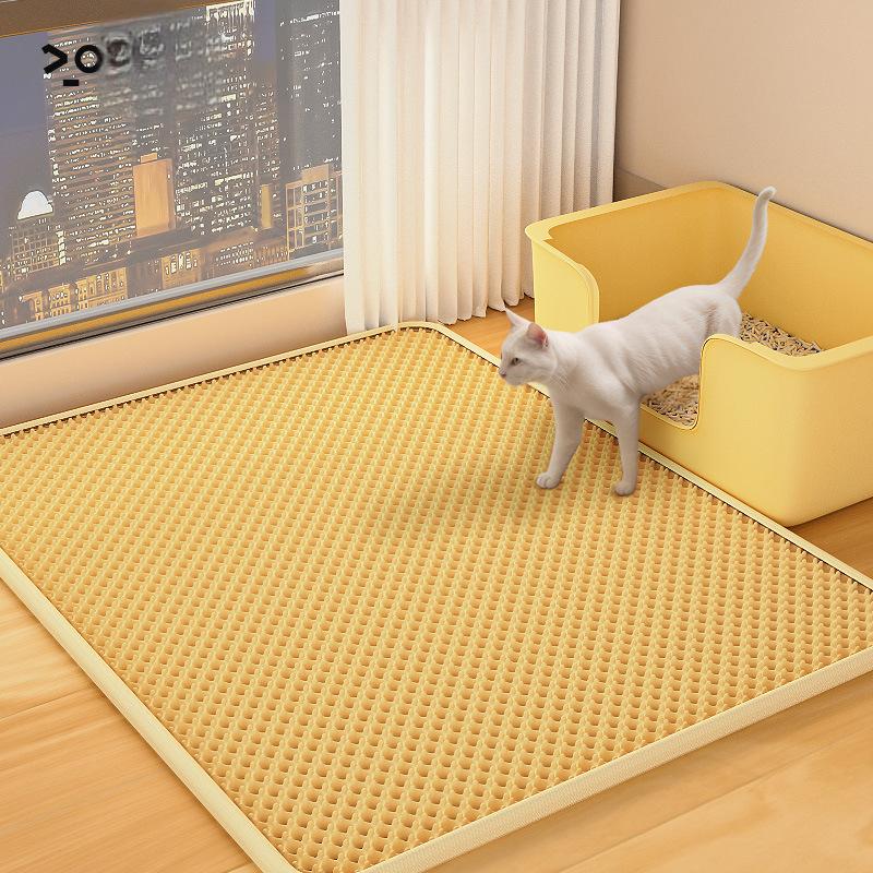 Cat Litter Mat Anti-carry-out Filter Anti-splash Dirty Basin Pet Double-layer Anti-urine Toilet Mat Easy To Clean and Non-slip