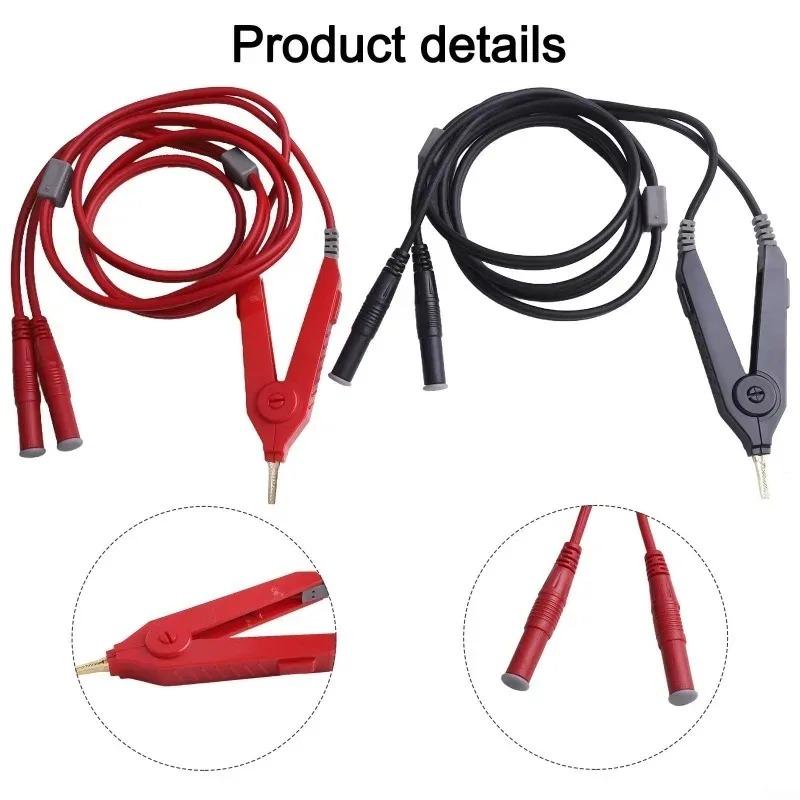 Meter Test Leads Terminal Kelvin Clips Cable Wires To 4MM Banana Plugs Gold-Plated