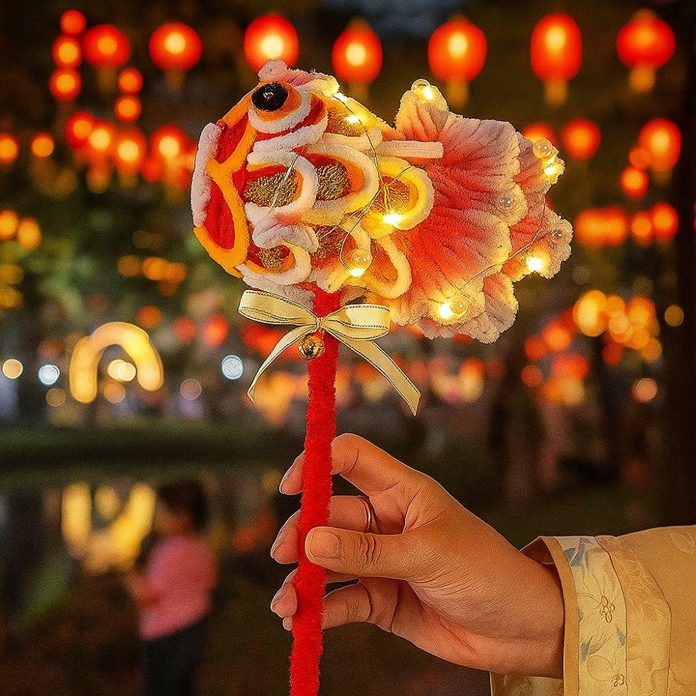 Handmade Handheld Goldfish Lantern Cute Carp Lantern Chinese Fish Lantern  New Year