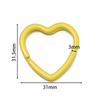 5pcs Cute Colorful Heart Spray Paint Keyring Keychain Split Ring Metal Car Key Ring for DIY Handmade Jewelry Making Accessories