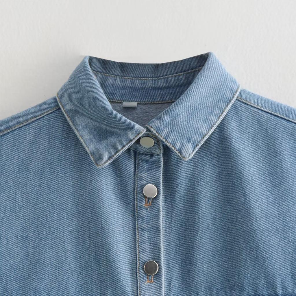 Cardigan feminino de alta qualidade, sem mangas, com bolso grande e cor sólida, com top jeans de lapela