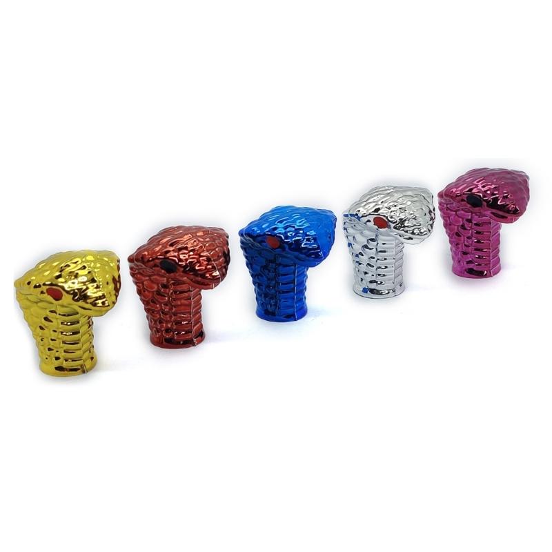Car Decoration Accessories Snake Head Tire Valves Caps Dustproof Air Valves Lids