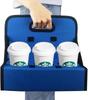 Boczif Cup Portable Drink Carrier for 6 Cup Holders with Folds Safely Secures Hot and Cold Drinks for and for Delivery and Takeout Caddy, Cans,