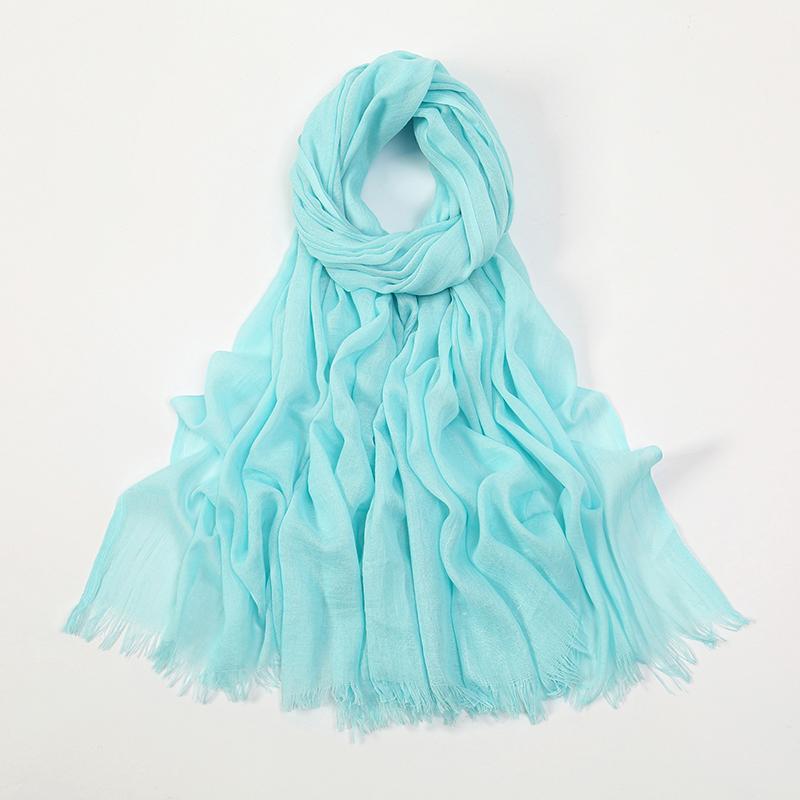 Large Size Cotton Feeling Scarf Women Plain Foulard Femme Luxury Hijab Long Bandana Evening Party Dress Shawls and Wraps