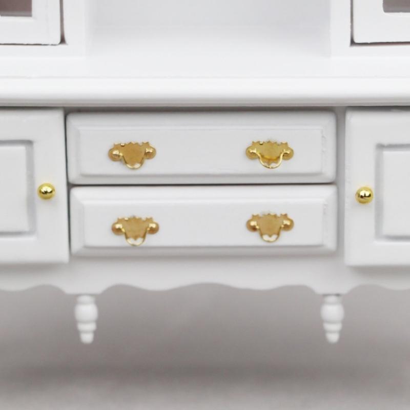 Doll House Enthusiast Miniature Cabinet 1/12 Doll House Furniture Bookcase with Openable Drawers Doll House Accessories