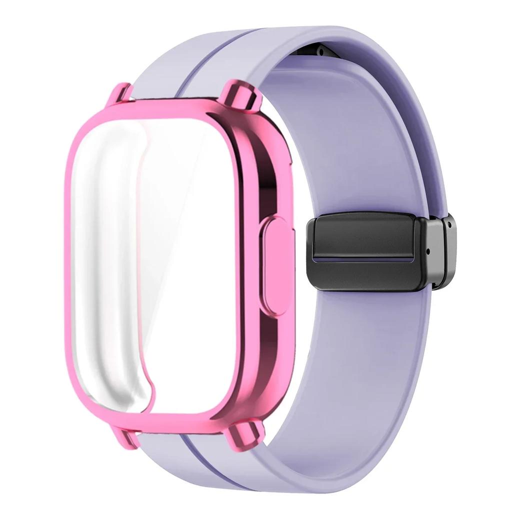 Magnetisches Silikonarmband + Hülle für Xiaomi Redmi Watch 5 Active Lite Smartwatch Armband und Hülle für Redmi Watch 5 Active Lite