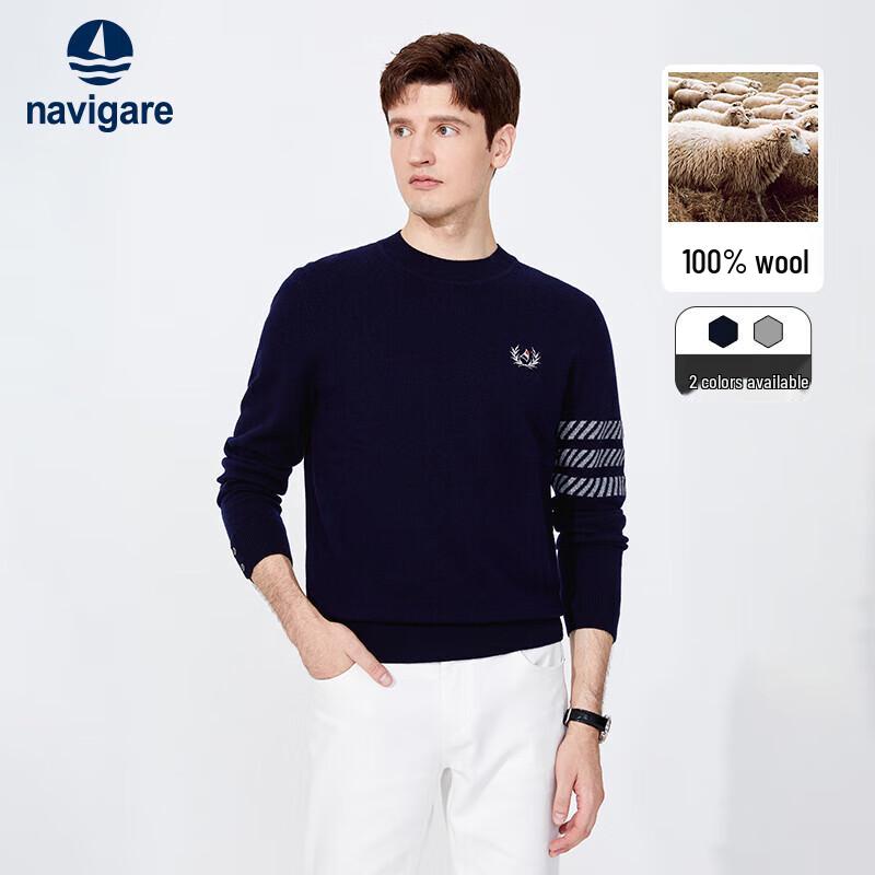 

Navigare Men s 100% Wool Crew Neck Sweater 3XL