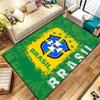 Brazil National Football Team Carpet Rug for Living Room Bedroom Home Sofa Decoration,Kids play Non-slip Floor Mat